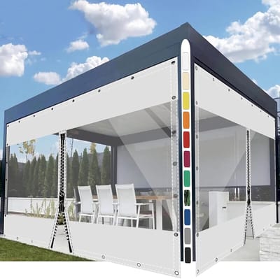 Transparante Tuindoeken - PVC Zeil - Terras Beschermen - Waterdicht & Krasbestendig - 2x4 Meter - Wit