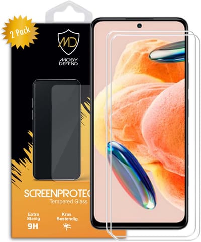2-Pack MobyDefend Screenprotectors - Geschikt voor Xiaomi Redmi Note 12 Pro 4G - Case-Friendly Screensavers - Gehard Glas