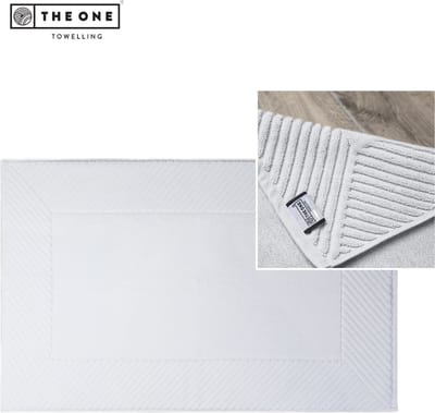The One Towelling Badmat Ultra - 60 x 95 cm - Extra dikke Douchemat - 100% Zacht katoen - Wit