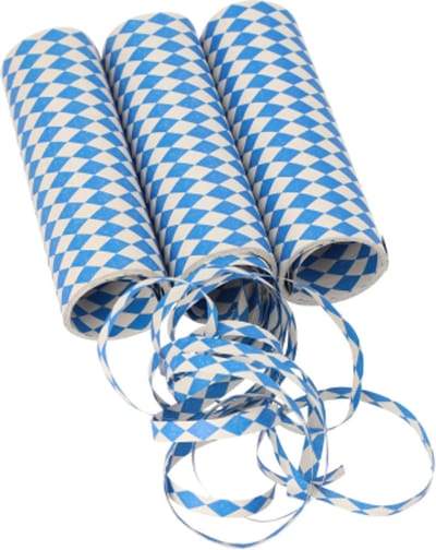 10x 3 Serpentines 4 m Beiers blauw brandvertagend