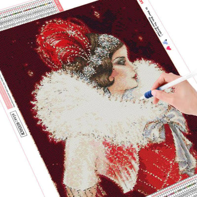 5D diamant schilderij portret diamant mozaïek schoonheid volledige diamant borduurwerk foto strass 20X30 gray