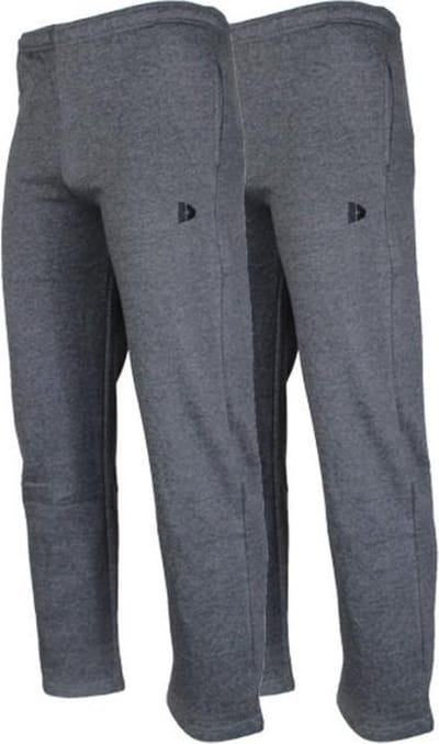 2-Pack Donnay - Joggingbroek rechte pijp (Wess) - Sportbroek - Heren - Charcoal-marl (037) - maat S