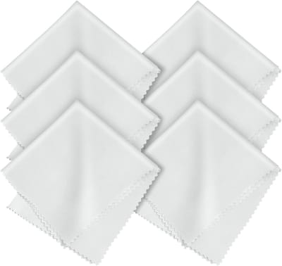 Reinigingsdoeken van microvezel voor brillen, tablets en camera's - set van 6, 20x20 cm, ideaal voor krasvrije verzorging