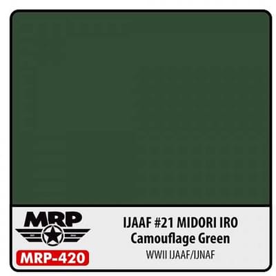 Mr. Paint MRP-420 - IJAAF 21 Midori Iro (Camouflage Green) – 30 ml verf voor Airbrush & Detailwerk