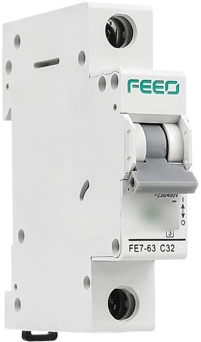 Miniatuur Stroomonderbreker - Zekering Schakelaar - Elektrische Bescherming - Vlamvertragend Slagvast - 40 A - Grijs
