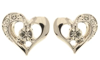 Behave - Oorknoppen hartvorm zilverkleur romantisch cadeau-idee - 1 cm