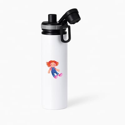 Hacebo® - pop waterfles met draaidop grijs - Meisje - Baby's - cadeau voor een peuter - speelgoed - water fles - 850ML