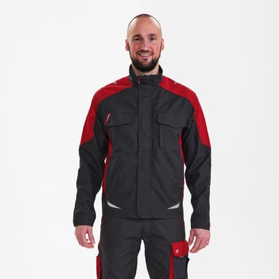 Engel Galaxy werkjack 1810-254 - Anthracite Grey / Tomato Red - L