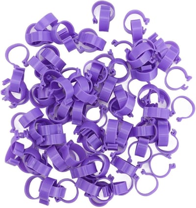 100 Stuks Kleurige Beentjes Ringen voor Pluimvee, Ideaal voor Kippen, Eenden en Vogels, 18mm Clip-on Bevestiging