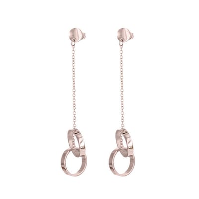 Kalli Hang Oorbellen Rondje en 2 Ringen Rosé
