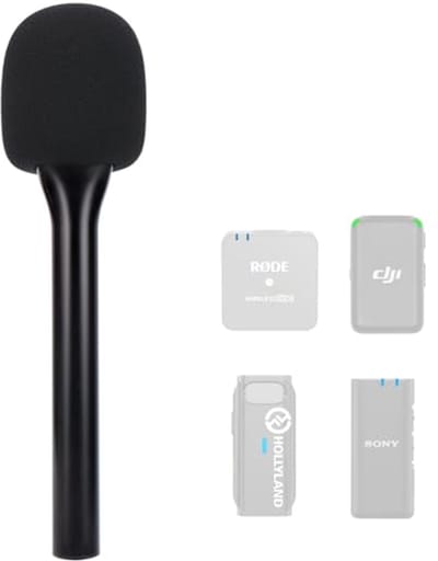 Draadloze Handmicrofoon Stand voor Interviews, Geschikt voor DJI Mic, Red Wireless GO 2 en Synco G1/A2, Ideaal voor Podium en Presentaties