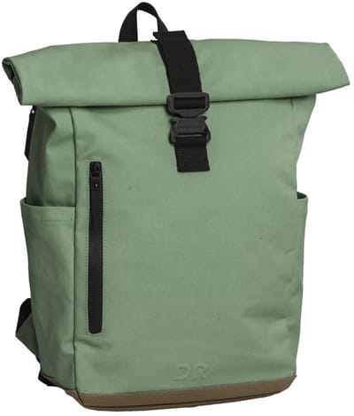 Daniel Ray Wangaratta Coated Canvas Rolltop Rugzak - Laptoprugzak 15,6 inch - 20 Liter - Spat Waterdicht - Oud Groen