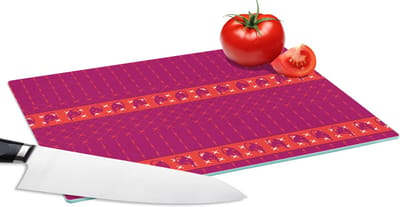 Glazen Snijplank - 28x20 - Olifant - Design - Roze - Snijplanken Glas
