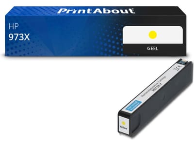 PrintAbout huismerk Inktcartridge 973X (F6T83AE) Geel Hoge capaciteit Geschikt voor HP