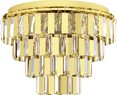 EGLO Erseka Plafondlamp - E14 - Staal|Glas - Goud