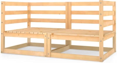 Modulaire tuinbank - Houten zitbank - Buiten ontspannen - Massief grenenhout - 70 x 70 cm - Bruin