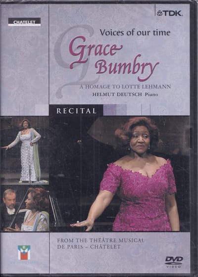 DVD Voices of our time, Grace Bumbry - Diverse componisten - Grace Bumbry (mezzosopraan), Helmut Deutsch (piano)