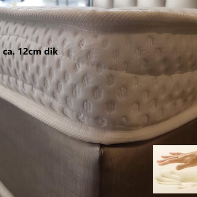 Tencel Topper 70x190 XXL Nasa Traagschuim 12 cm Dik ORTHOPEDISCH