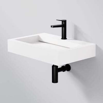 Steinberg Series 440 Wall Washbasin in Mineo Stone 60 x 40 cm 440 6123 W