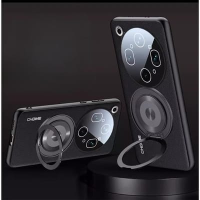 Voor OPPO Find X9 Ultra PU Leer Textuur Camera Lens Film Case Voor OPPO Find X9 Ultra Ringhouder Schokbestendige Cover For Find X9 Ultra gray