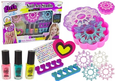 Playos® - Nagelstudio - Nepnagels - Inclusief Stickers - Gemakkelijk te Verwijderen - Nagellak - Nail Polish - Nagelsalon - Nagels Lakken - Speelgoed - Nagellak Set