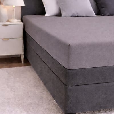 24-Bedding - Duopak 2 stuks !! - Jersey Hoeslaken - 100% katoen - 1 persoons - 80x200 cm - donker Grijs - 30 cm