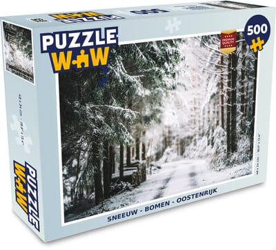 Puzzel Sneeuw - Bomen - Oostenrijk - Legpuzzel - Puzzel 500 stukjes