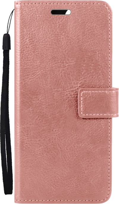 Hoes - Met Pasjeshouder - Geschikt voor OnePlus Nord CE 3 Lite - Luxe Bookcase Portemonee - Flip Case - Kunstleer Book Case - Flipcase - Book Cover - Walletcase - PortemonneeHoes - Rosé goud