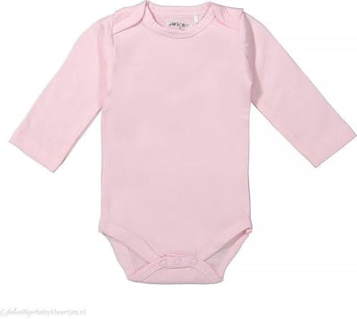 Dirkje Basic romper lange mouw roze maat 86/92