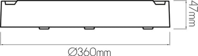 QIJO plafonnier rond zwart SMD LED 3100 Lm 24W IP65