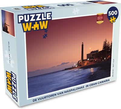 Puzzel De vuurtoren van Maspalomas in Gran Canaria - Legpuzzel - Puzzel 500 stukjes