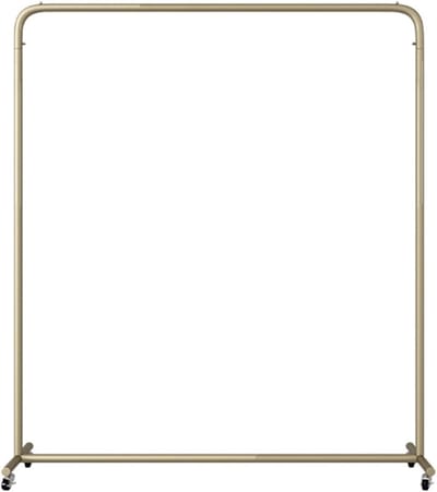 Metalen Kledingrek - Kledingstang Vloer - Kleding Opbergen - Verplaatsbaar Wielontwerp - 100x40x155cm - Goud