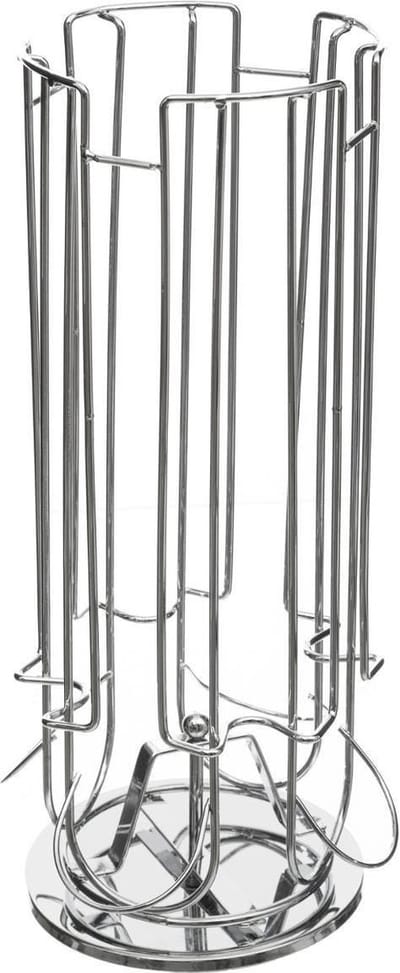 Koffie cuphouder - zilver - 32 cm - roterend - voor 24 cups - capsule houder - dispenser/standaard - Metalen Dolce Gusto cuphouder