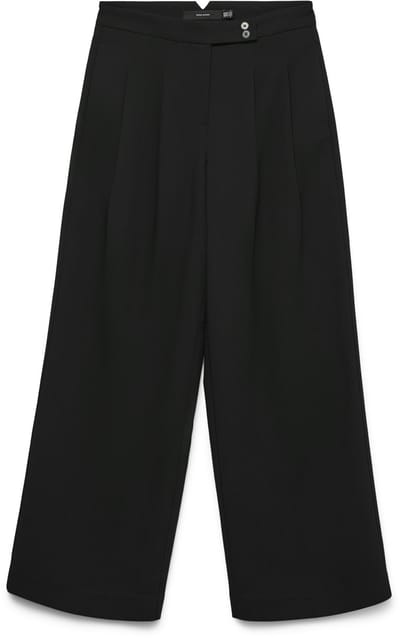 Vero Moda Broek Vmphiline Mw Wide Pant 10338643 Black Dames Maat - W38 X L32