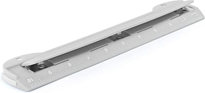 Draagbare 3-gaats perforator voor ringmappen - Capaciteit 5 vellen, met verwijderbare chiplade en 10 inch liniaal
