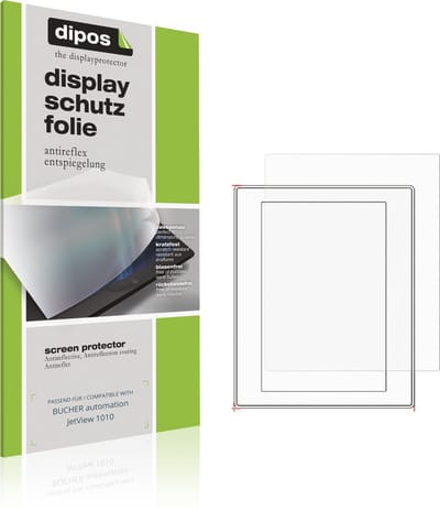 dipos – 2x Matte Beschermfolie geschikt voor BUCHER automation JetView 1010 | Krasbestendige & antireflecterende Screenprotector Ultra-Thin