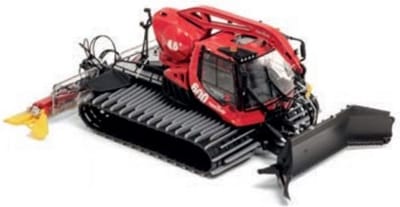 Jägerndorfer - 4819 Pistenbully 600 Hintertux met Kraan - Rood Miniatuur Model - 1:43 - Kerstdorp