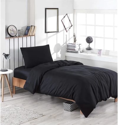 Asir - Enkele Dekbedovertrekset - Zwart - 160 x 240 cm