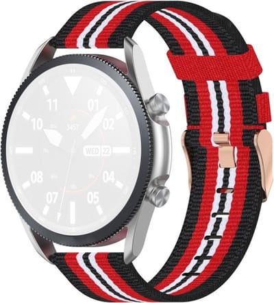 Nylon bandje - geschikt voor Samsung Gear S3 / Galaxy Watch 3 45 mm / Galaxy Watch 46 mm - rood