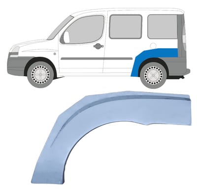 Reparatiepaneel achterspatbord voor Fiat Doblo 2001-2010 / Links