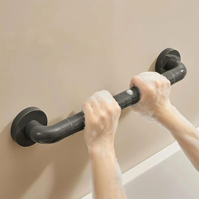 Veiligheidshandgreep Badkamer - Douche Beugel - Veilig Douchen - Roestvrij Staal - 60 cm - Zilverkleurig
