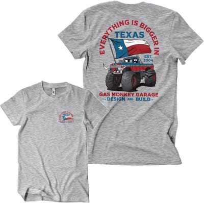 Gas Monkey Garage Everything Is Bigger In Texas T-shirt GMG-1-GMG101-H94-14