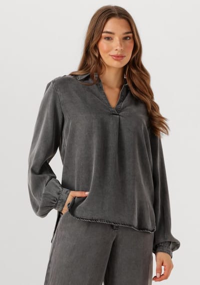 Simple Wv-tencel-twill-25-3 Dames - Jurken - Donkergrijs - Maat XS