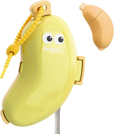 Reistas Tandenborstel - Banaan Etui - Hygiënisch Reizen - Met Tandpasta Dispenser - 8.7 x 3 cm - Groen