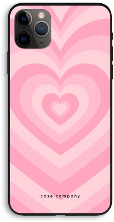 Case Company® - Hoesje geschikt voor iPhone 11 Pro Max hoesje - Hart Roos - Biologisch Afbreekbaar Telefoonhoesje - Bescherming alle Kanten en Schermrand