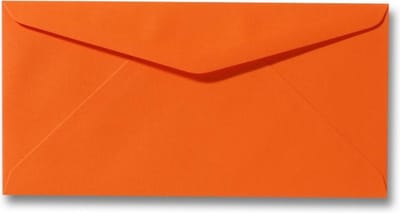 Envelop 11 X 22 Donkeroranje, 60 stuks