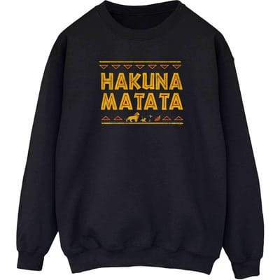 Disney Dames/Dames The Lion King Hakuna Matata Sweatshirt (Zwart)