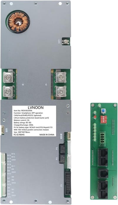 Slimme Actieve Batterij Management Systeem (BMS) voor Li-ion NCM LFP LiFePo4 7S-16S tot 48V-60V met App Bediening