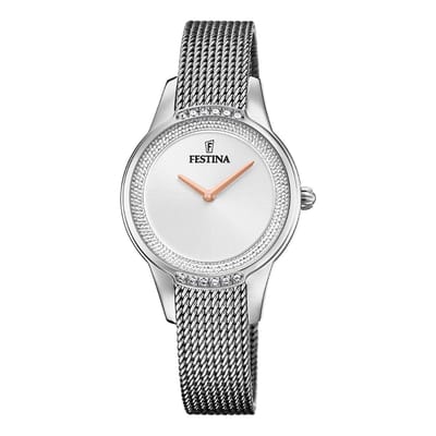 Festina mademoiselle F20494/1 dames horloge - 30 mm - Zilver