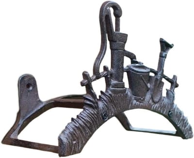 Slanghouder Tuinslang - Slangrek Gietijzer - Tuin Opruimen - Robuuste Constructie - Stijl D - Zwart
